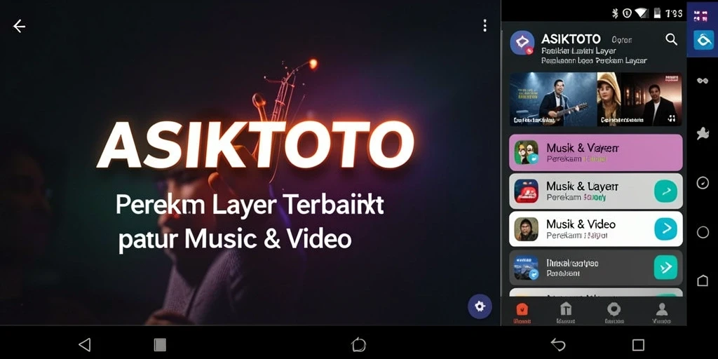 Tampilan antarmuka aplikasi ASIKTOTO saat merekam layar.