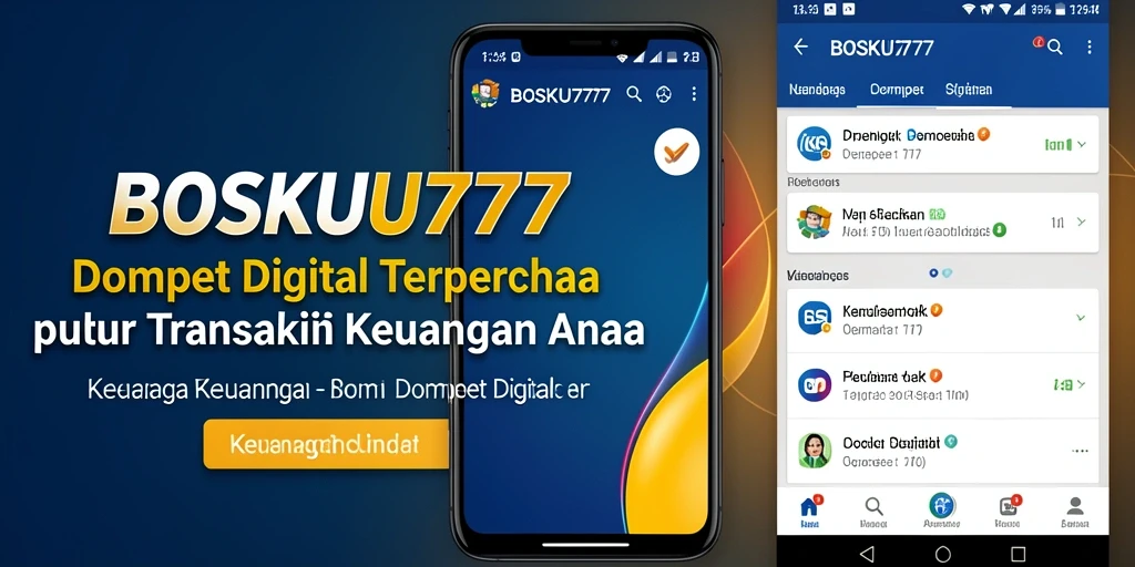 Antarmuka BOSKU777 yang user-friendly untuk transaksi Dompet Digital.