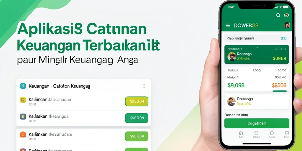 Tampilan antarmuka DOWER88 yang intuitif untuk mencatat keuangan.