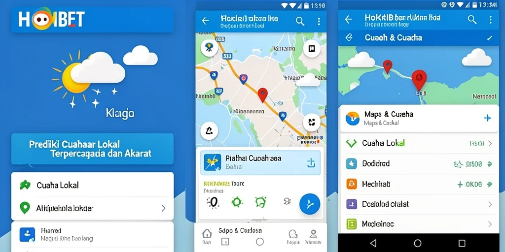 Antarmuka HOKIBET menampilkan berbagai informasi cuaca dengan jelas.