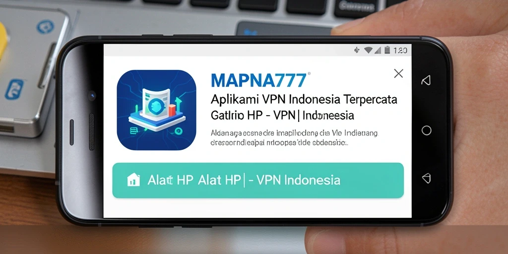 Tampilan antarmuka sederhana dan fungsional aplikasi MAPNA777.