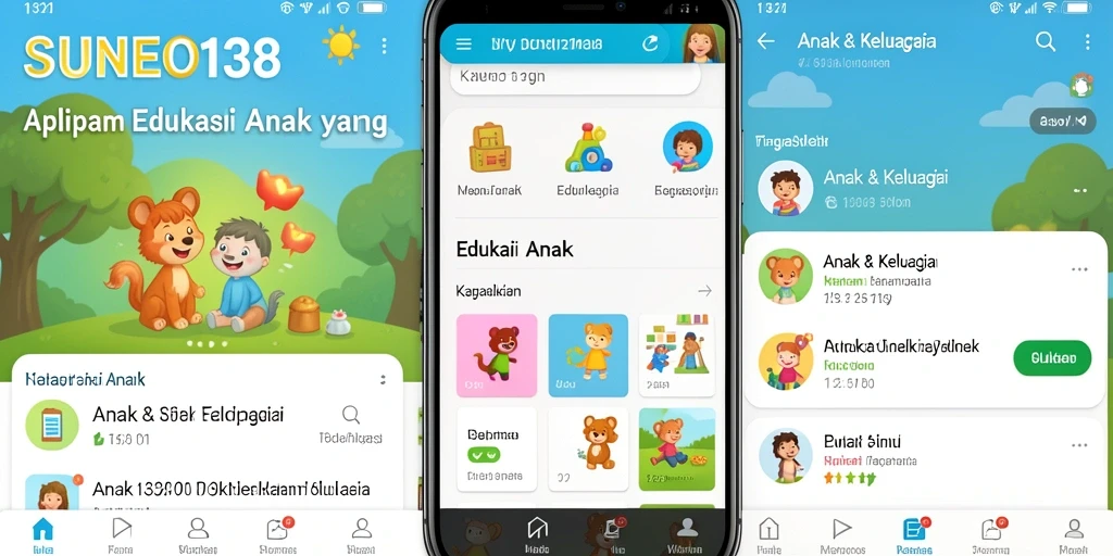 Tampilan antarmuka SUNEO138 yang ramah anak.