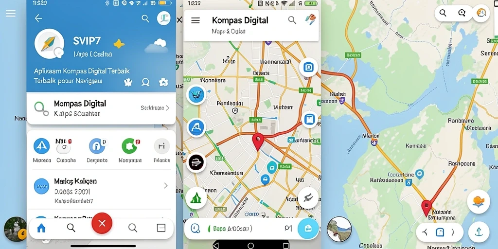 Antarmuka utama SVIP7 menampilkan fungsi kompas digital yang intuitif.
