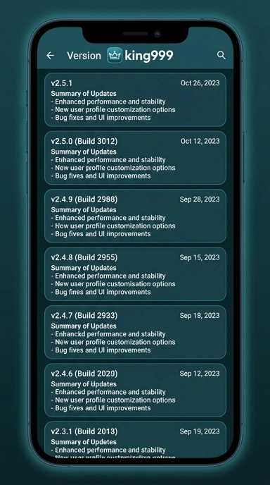 Riwayat Versi Aplikasi king999 untuk Pengguna Android